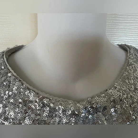 Good American Cluster Sequin Crop Cardigan L NWT - Picture 9 of 13